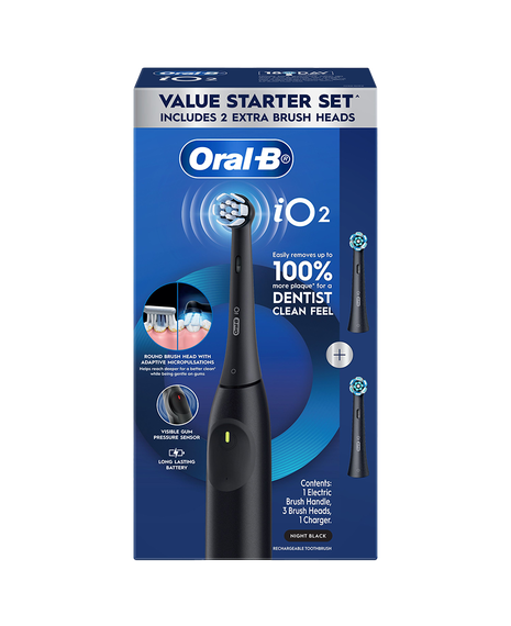 iO2 Electric Toothbrush Starter Set - Black