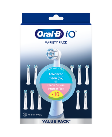 iO Advanced Clean 8 Pack & Clean & Gum Protect 2 Pack Replacement Brush Heads