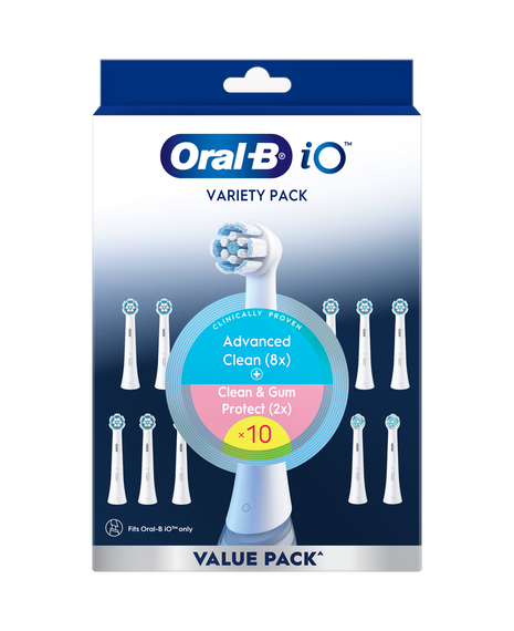 iO Advanced Clean 8 Pack & Clean & Gum Protect 2 Pack Replacement Brush Heads