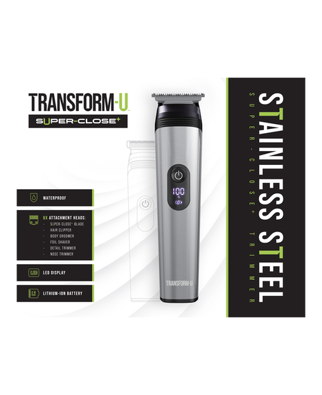 Stainless Steel sUper-close+ Trimmer - Silver