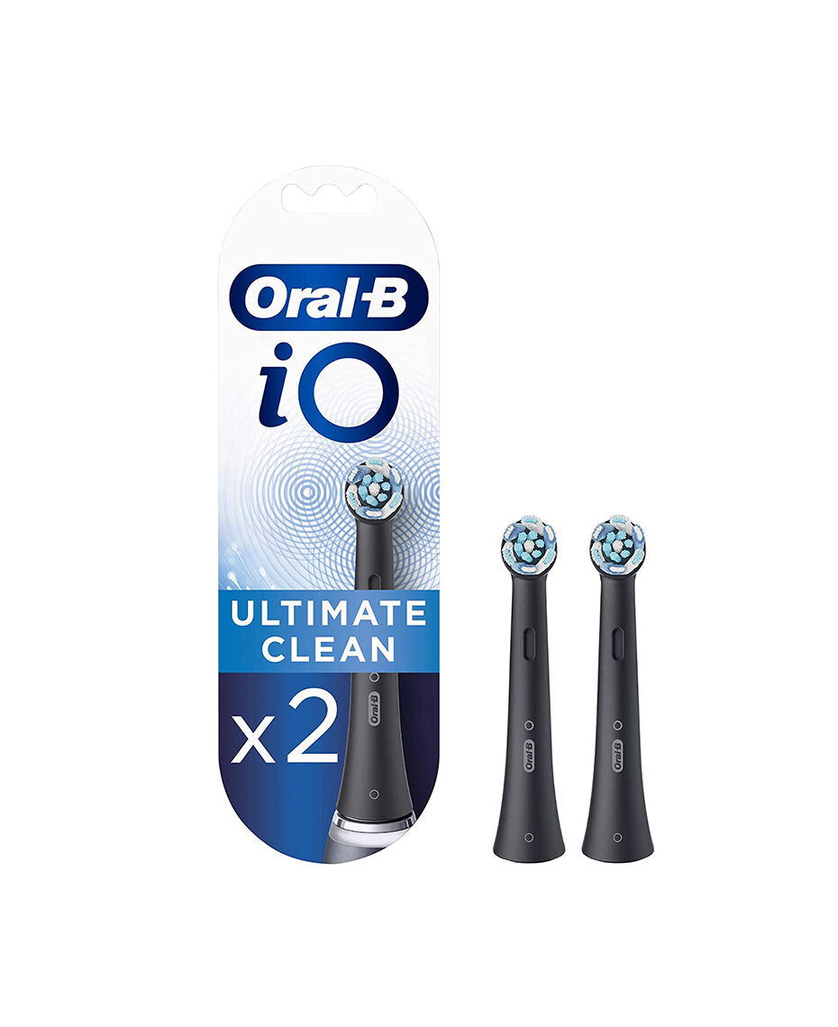 OralB iO Ultimate Clean Replacement Brush Heads 2 Pack Black