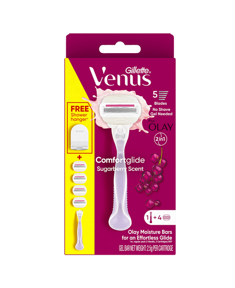 Comfortglide Sugarberry Razor with 4 Blades Refill