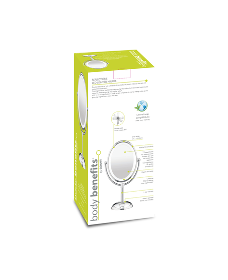 Reflections LED Lighted Mirror - Polished Chrome