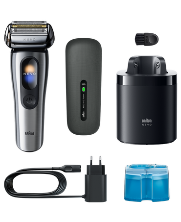 NEVO Wet & Dry Electric Shaver with 7-in-1 Care System & PowerCase