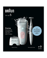 Silk-épil 5 Epilator with Bikini Trimmer & 8 Extras