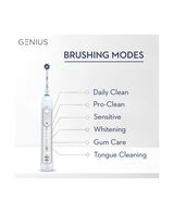 Genius 9000 Electric Toothbrush with 3 Replacement Heads & Smart Travel Case, White