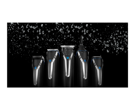 Waterproof Lithium-Ion Stainless Steel Grooming Kit with Bonus Storage Case - Black