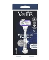 Deluxe Smooth Platinum Razor with 2 Blades Refill