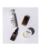 King of Wood 2 in 1 Beard Shampoo & Conditioner 100mL, Beard Oil 50mL, Beard Balm 60mL & Military Beard Brush Gift Set