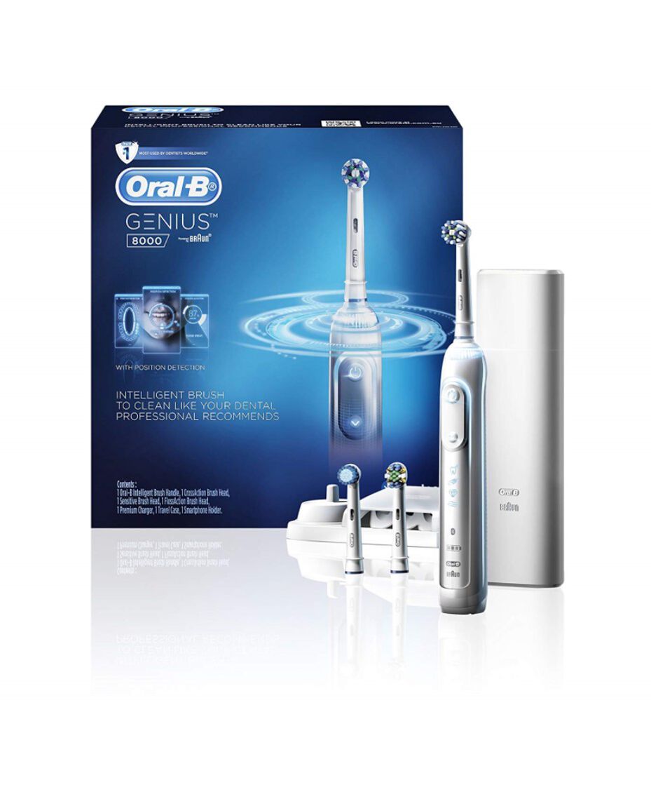 Oral B Genius 8000 Electric Toothbrush With 3 Replacement Brush Head Refills Travel Case Shaver Shop