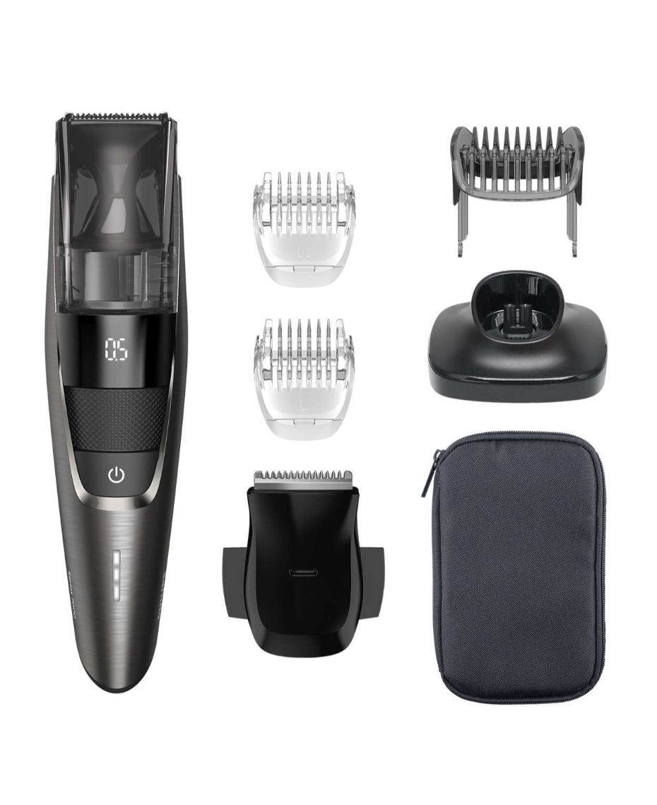 electric beard trimmer with vacuum