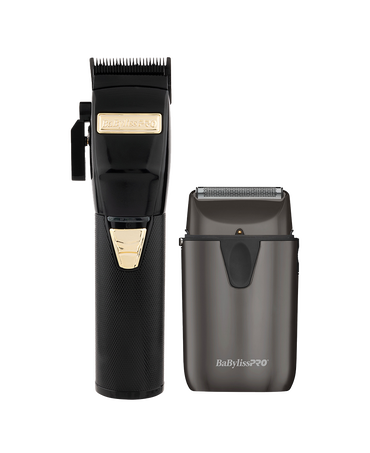 FX Lithium Clipper & UV Single Foil Shaver Duo Pack - Black
