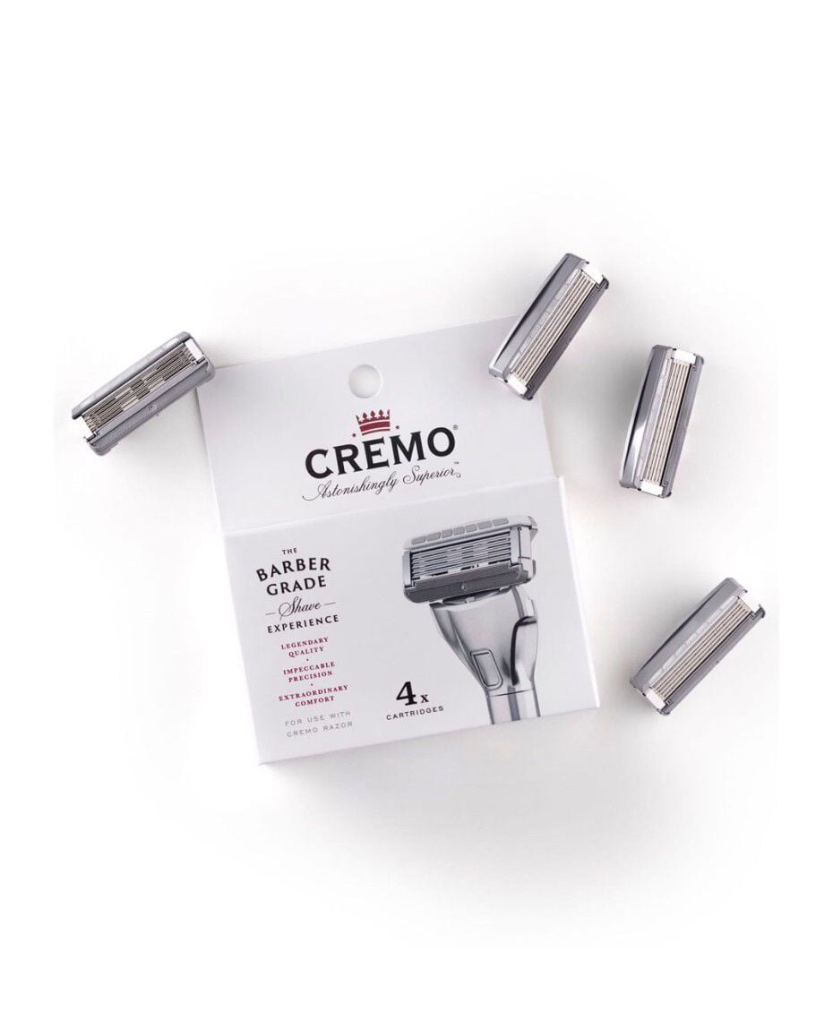 Cremo Reeusable Razor Cremo | Barber Grade Razor Blade Refills 4 Pack | Shaver Shop