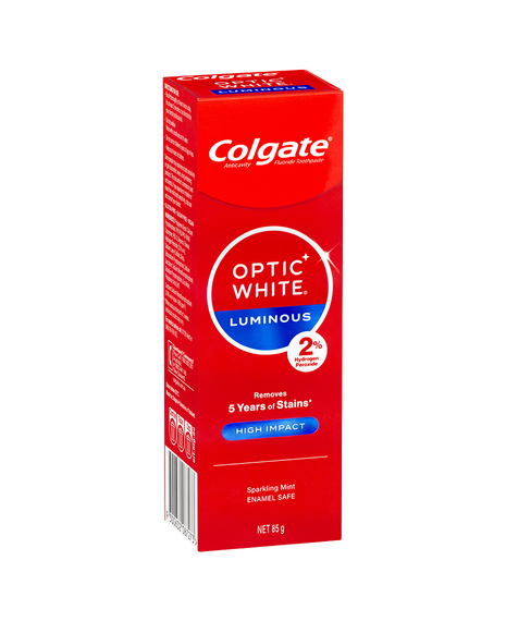 Optic White Luminous High Impact Teeth Whitening Toothpaste, 85g