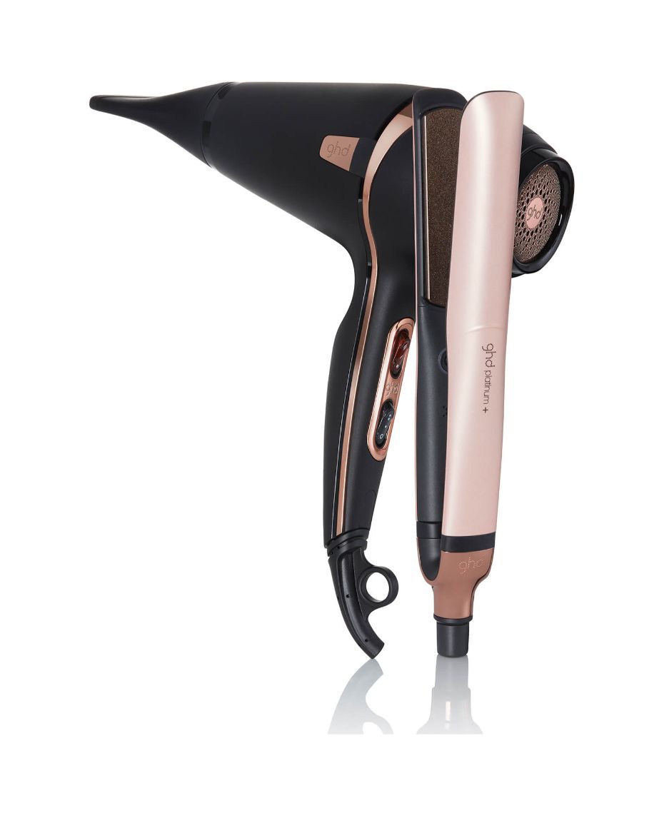 ghd hair straighteners and hairdryer set