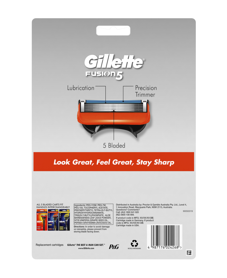 Gillette | Fusion5 Razor Blades Refill 12 Pack | Shaver Shop