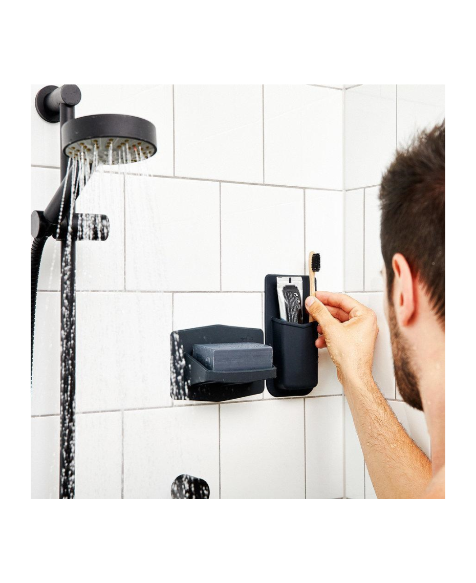 Tooletries - El Soporte Henry Essentials - Organizador De Artículos De Tocador De Silicona, Accesorio De Ducha Y Baño - Cuenta Con Tecnología De Agarre De Silicona, Extraíble Y Reutilizable, Color