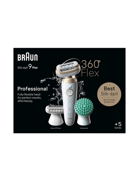 Silk-épil 9 360 Flex 3D Epilator with 5 Extras