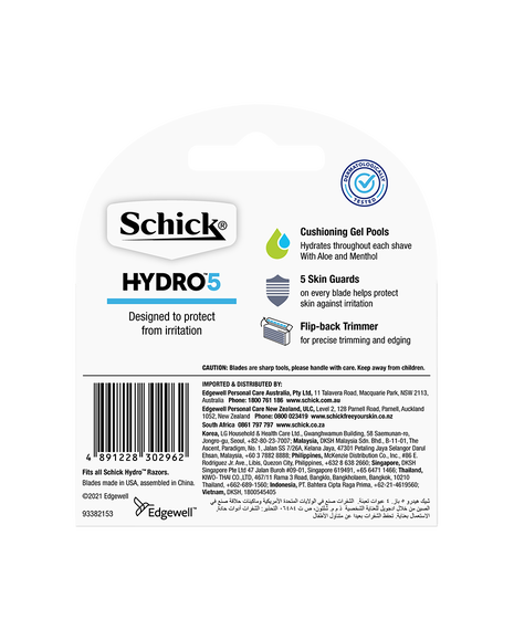 Hydro 5 Blade Refills 4 Pack