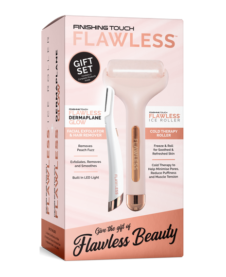 Dermaplane Glow + Ice Roller Gift Set