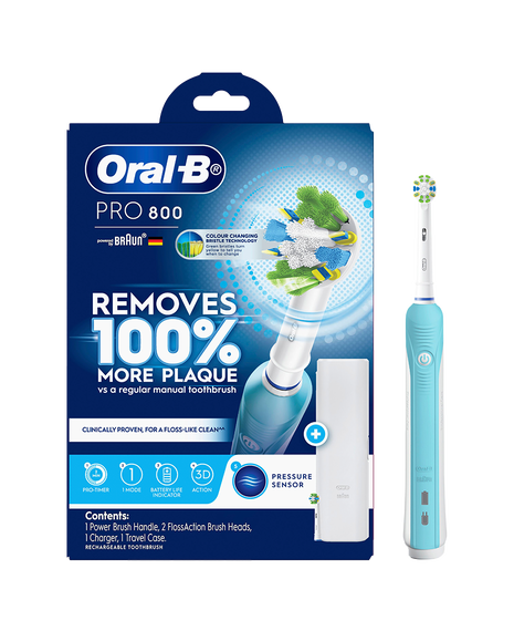 Pro 800 Electric Toothbrush with Travel Case - Blue