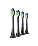 Sonicare W2 Optimal White Brush Head Refills 4 Pack - Black