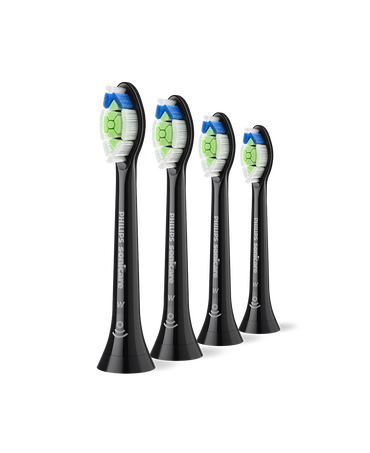 Sonicare W2 Optimal White Brush Head Refills 4 Pack - Black