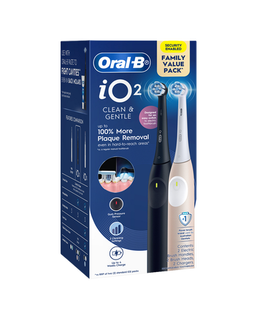 iO2 Dual Handle Electric Toothbrush Pack