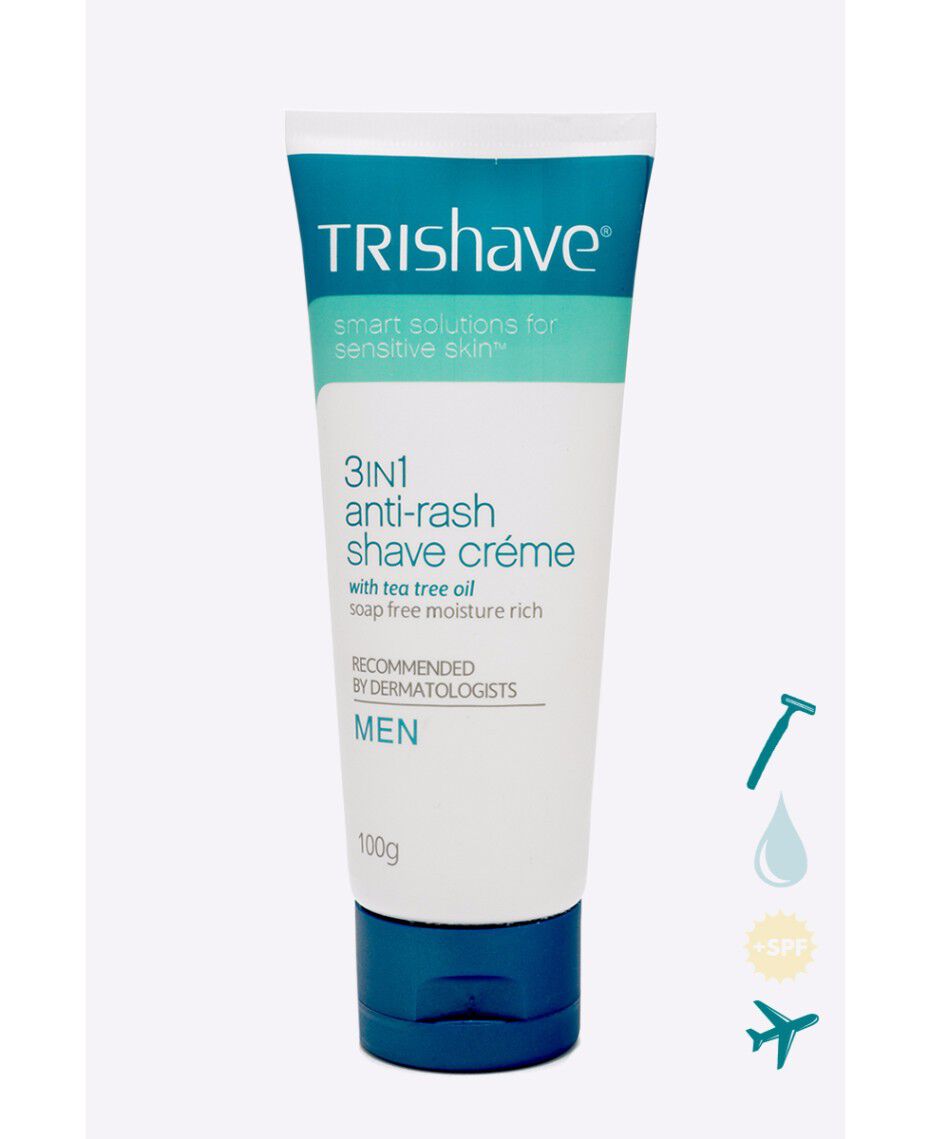 TriShave 3in1 Anti rash Shave Crème 100g Shaver Shop