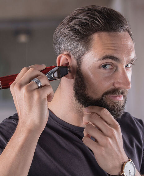Wahl | Stainless Steel Lithium Ion Beard Trimmer - Red ...