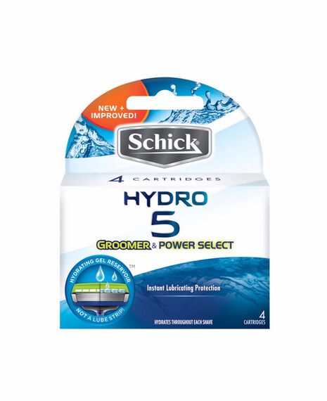 Hydro 5 Groomer & Power Select Refills 4 Pack