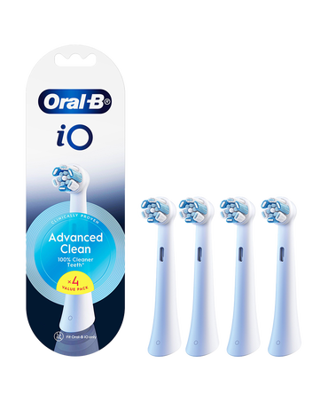 iO Advanced Clean Brush Head Refills 4 Pack - White
