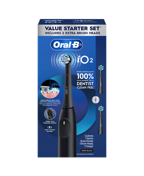 iO2 Electric Toothbrush Starter Set - Black