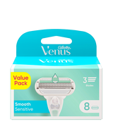 Smooth Sensitive Razor Blades Refill 8 Pack