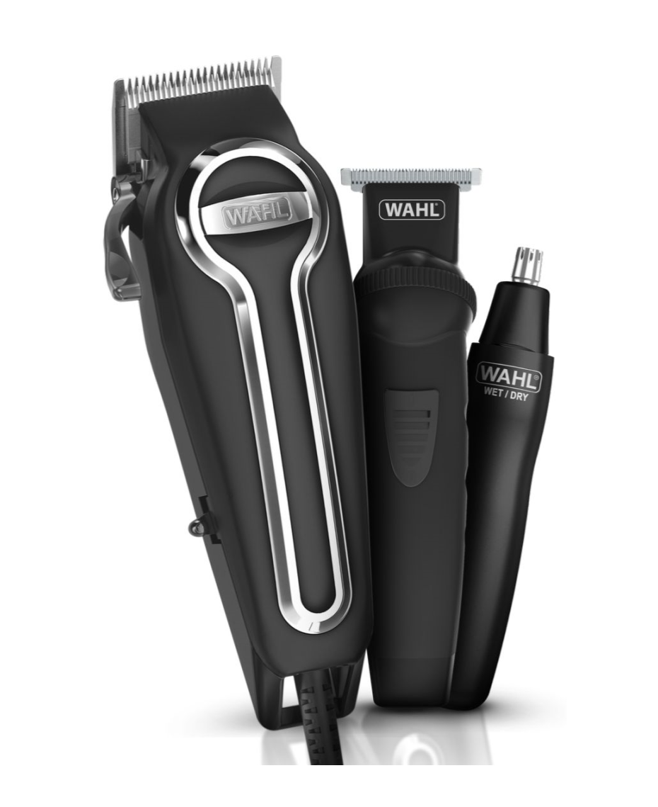 Wahl Clipper Elite Pro High-Performance Corded Home Haircut ＆ Grooming Kit for Men Electric Hair Clipper Model 79602