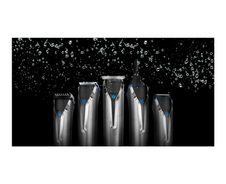 Waterproof Lithium-Ion Stainless Steel Grooming Kit with Bonus Storage Case - Silver