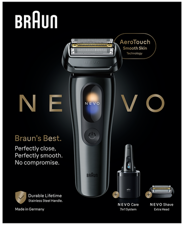 NEVO Wet & Dry Electric Shaver with 7-in-1 Care System & Extra Shaver Head