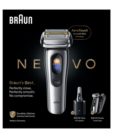 NEVO Wet & Dry Electric Shaver with 7-in-1 Care System & PowerCase