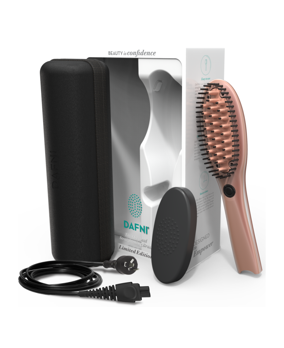 Dafni Rose Gold GO Straightening Brush Shaver Shop
