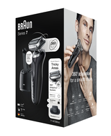 Braun | 7 Precision Head & & Shop Trimmer Electric Dry Clean | Wet Charge Shaver & Shaver Series with Station
