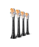 Sonicare A3 Premium All-in-One Brush Head Refills 4 Pack - Black