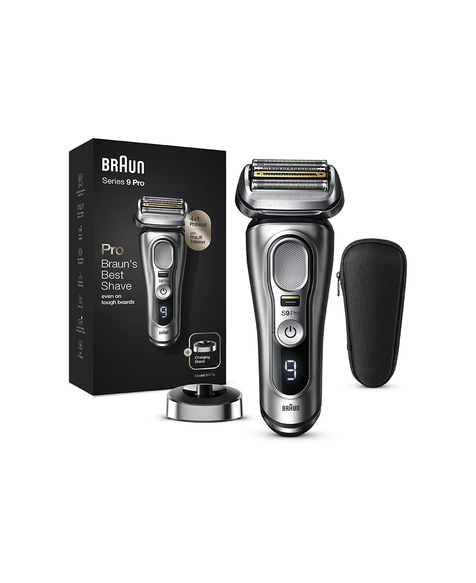 Braun Electric Razor for Men, Waterproof Foil Shaver, Series 9 Pro 9419s,  Wet & Dry Shave, with ProLift Beard Trimmer for Grooming, Charging Stand