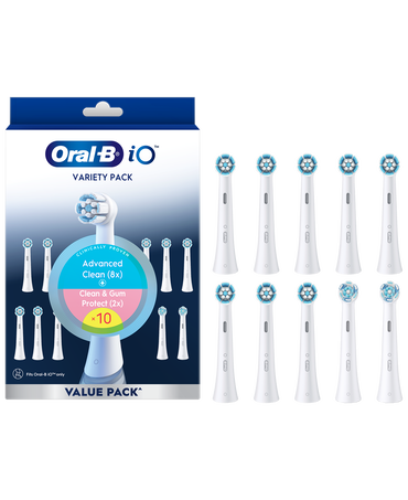 iO Advanced Clean 8 Pack & Clean & Gum Protect 2 Pack Replacement Brush Heads
