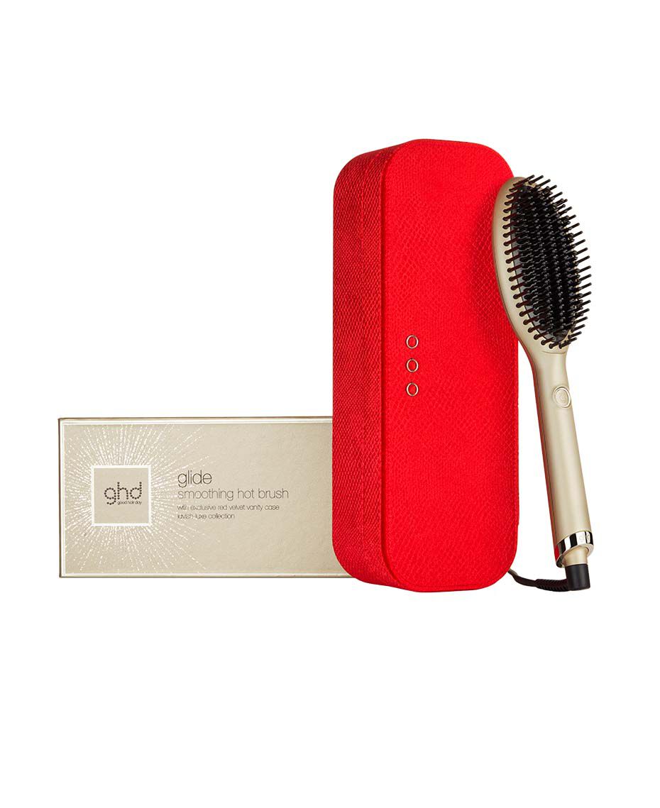 ghd® glide™ hair straightening brush in champagne gold Shaver Shop