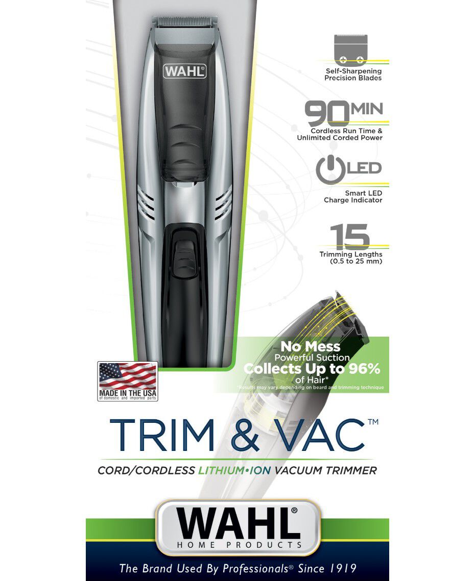 electric beard trimmer with vacuum