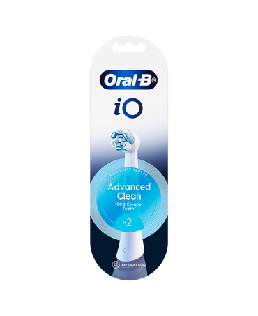 iO Advanced Clean Brush Head Refills 2 Pack - White