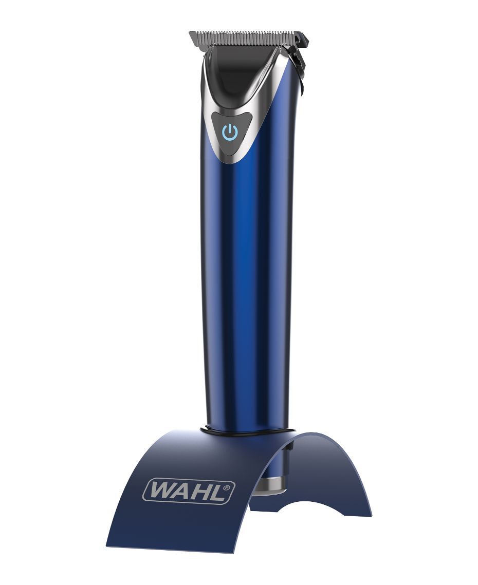 Wahl Stainless Steel Lithium Ion Beard Trimmer Blue Shaver Shop