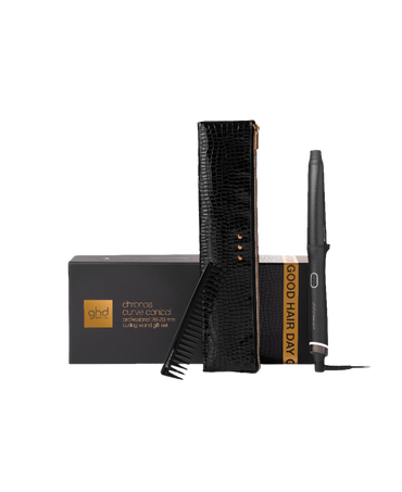 chronos curve conical wand hair curler gift set - limited edition