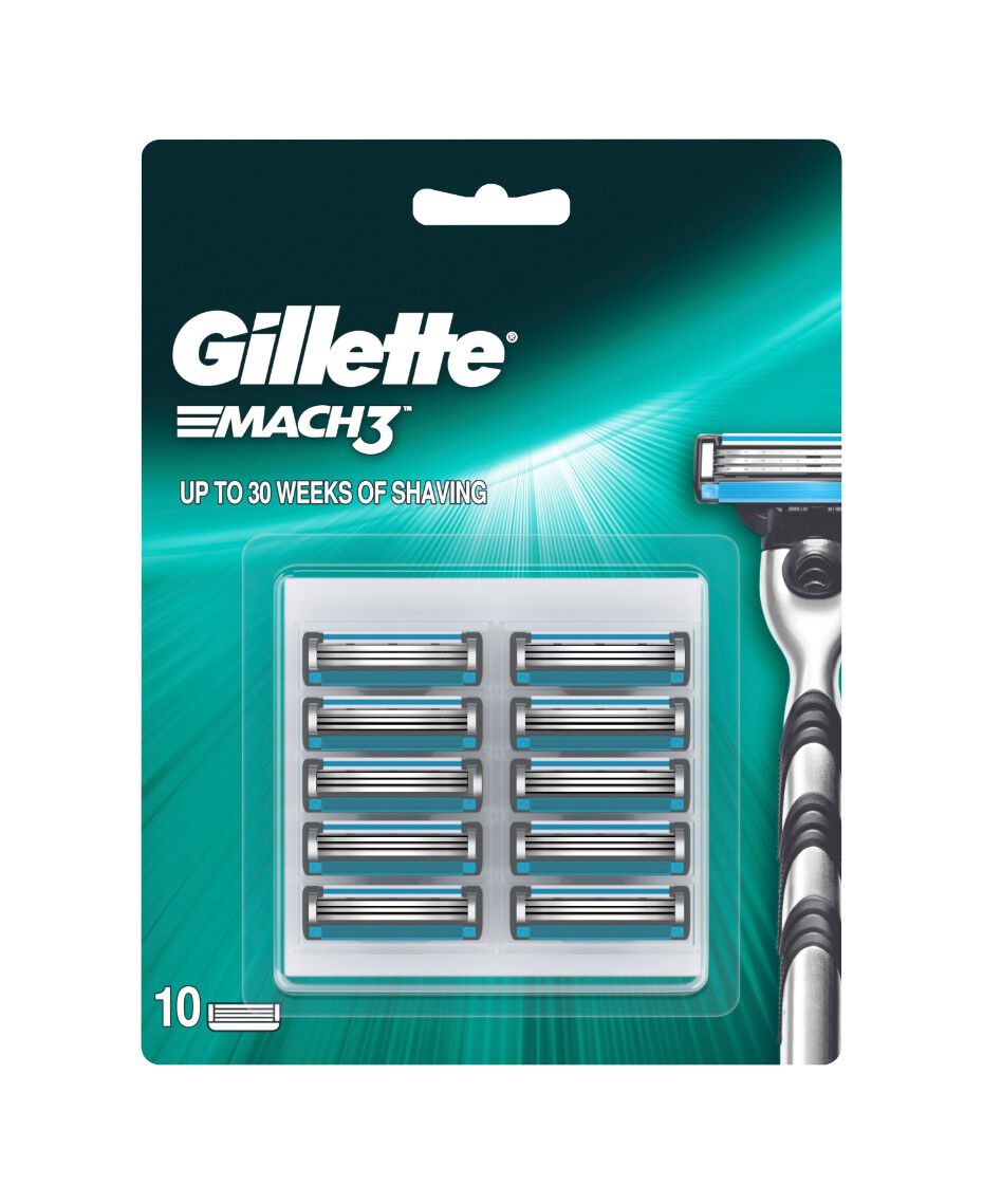 Gillette Mach 3 Blades Refill 10 Pack Shaver Shop