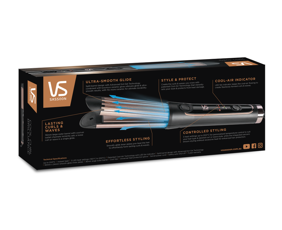 Vs sassoon straight & curl brilliance hair online styler